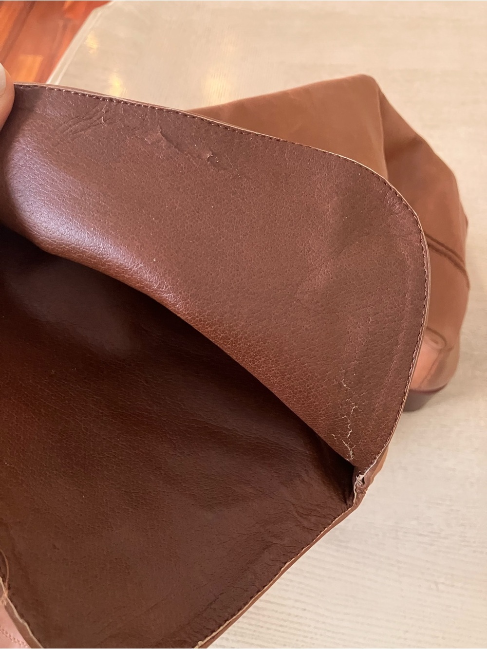 Sam Edelman JOPLIN Over-the-Knee Leather Riding Boots in Cognac Size 9.5M - Picture 8 of 12